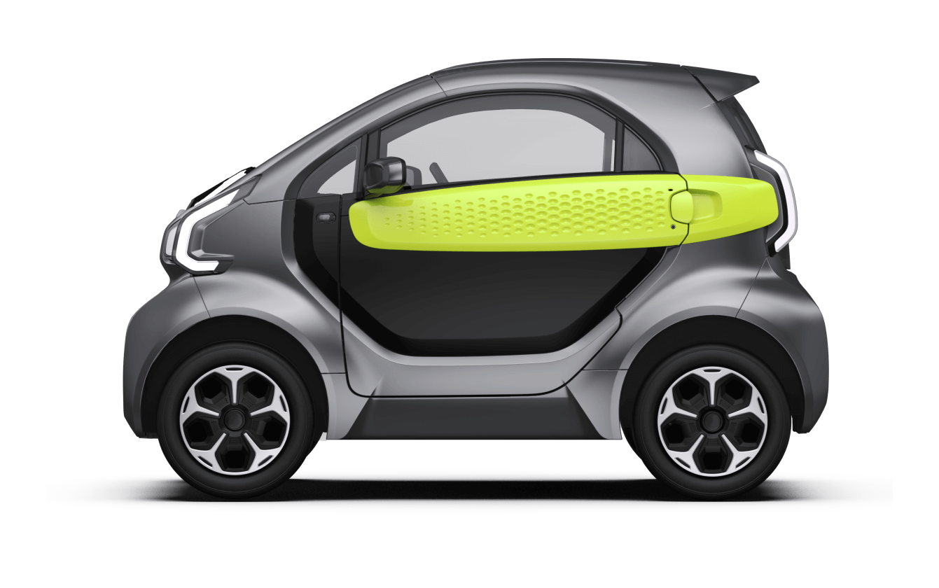 render van de zijkant van de xev yoyo pro in de kleur prototype grey