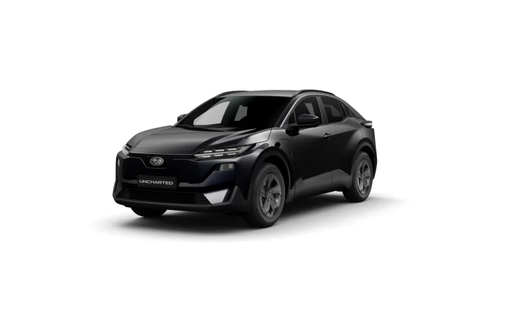 render Subaru uncharted 2E xcite plus in de kleur attitude black front left