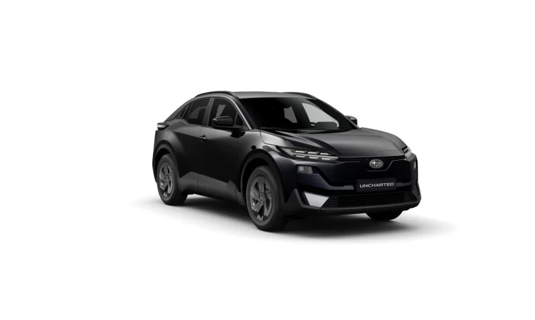 render Subaru uncharted 2E xcite plus in de kleur attitude black front right
