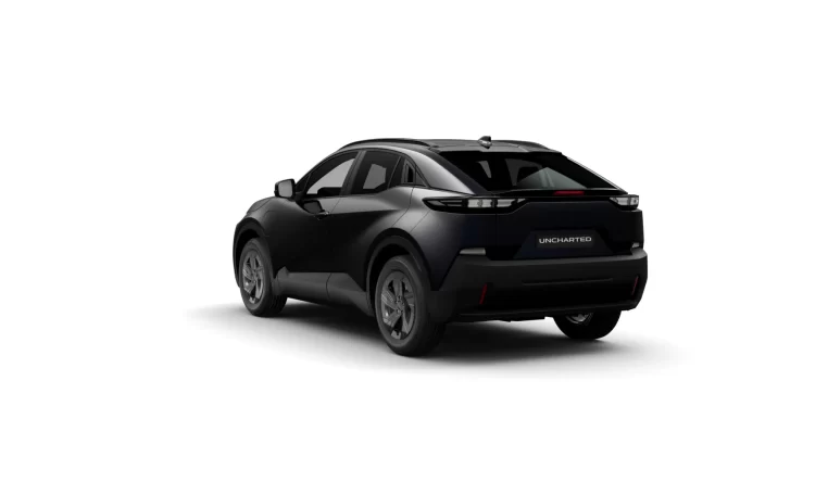 render Subaru uncharted 2E xcite plus in de kleur attitude black rear left