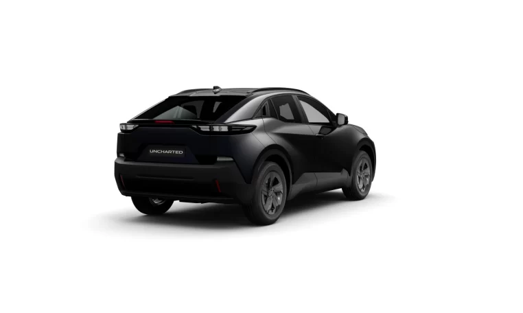 render Subaru uncharted 2E xcite plus in de kleur attitude black rear right