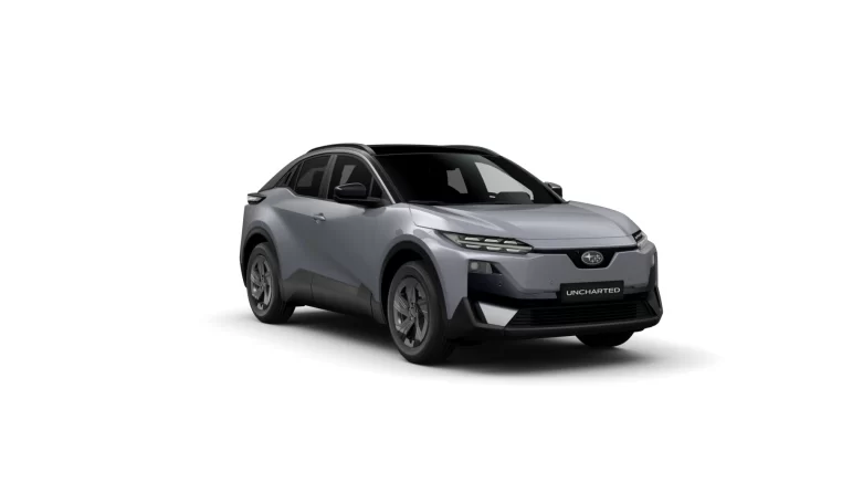 render Subaru uncharted 2E xcite plus in de kleur cement gray duotoon front right