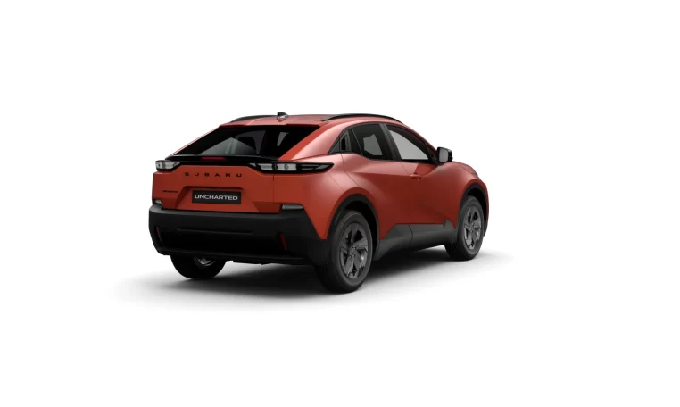 render Subaru uncharted 2E xcite plus in de kleur flare orange rear right