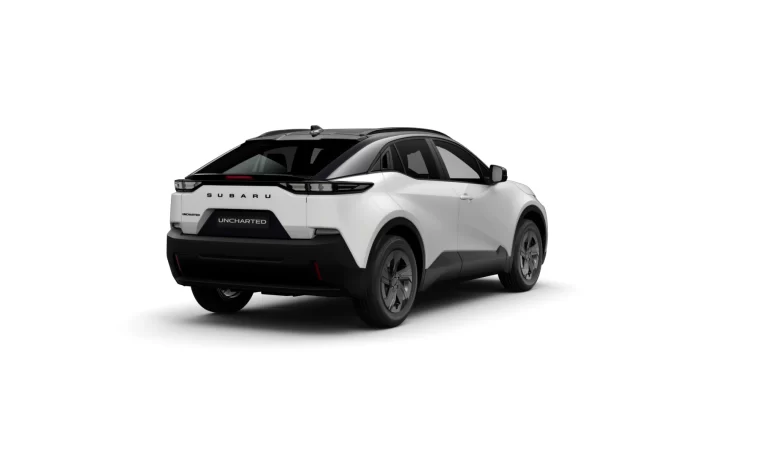 render Subaru uncharted 2E xcite plus in de kleur platinum white duotoon rear right