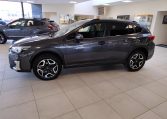 tweedehands subaru xv luxury statisch in de showroom in de kleur magnetite grey linker aanzicht