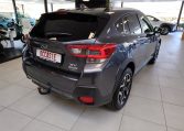 tweedehands subaru xv luxury statisch in de showroom in de kleur magnetite grey rechts achter aanzicht