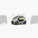 Vergelijkingstegel met XEV YOYO en twee generieke microcar-silhouettes voor microlino en silence S04 met VS-overlay