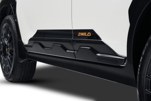 close-up van zijbeschermingskit op de subaru crosstrek 4wild