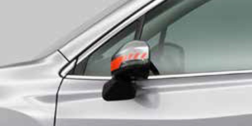 decoratiefolie-spiegel-oranje-subaru-forester-eboxer-my20 decoratiefolie oranje zijspiegel subaru forester e-boxer