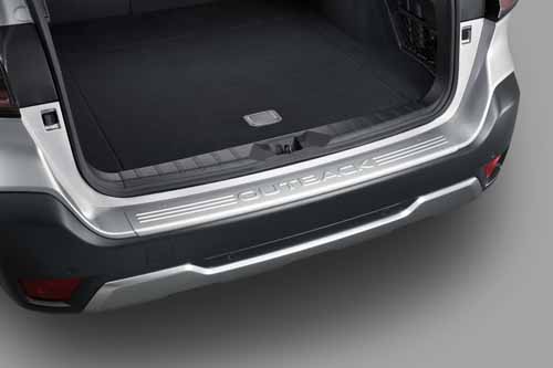 beschermplaat-achterbumper-kunststof-geborsteld-aluminium-subaru-outback-my21-vjbmotors beschermplaat achterbumper kunststof geborsteld alu subaru outback